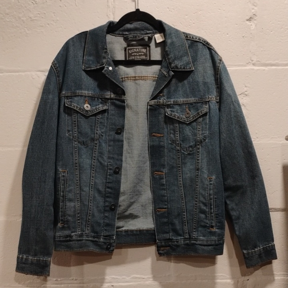 Signature Men's Classic Blue Denim Jacket